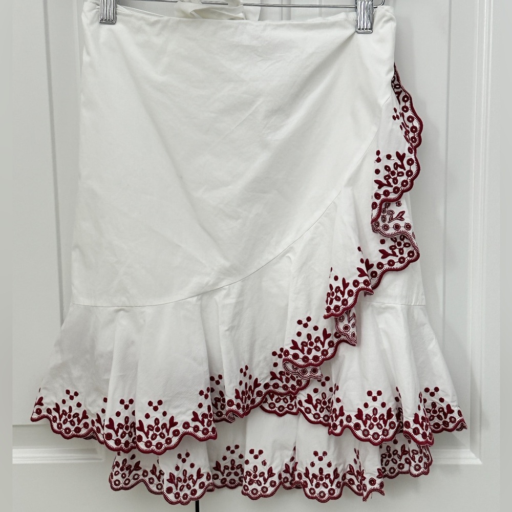 Rebecca Minkoff Alice White embroidery detailed skirt